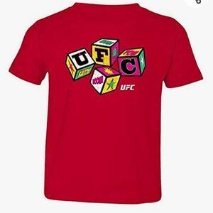 UFC Red Unisex Graphic Tee Shirt Unisex Size 2T New